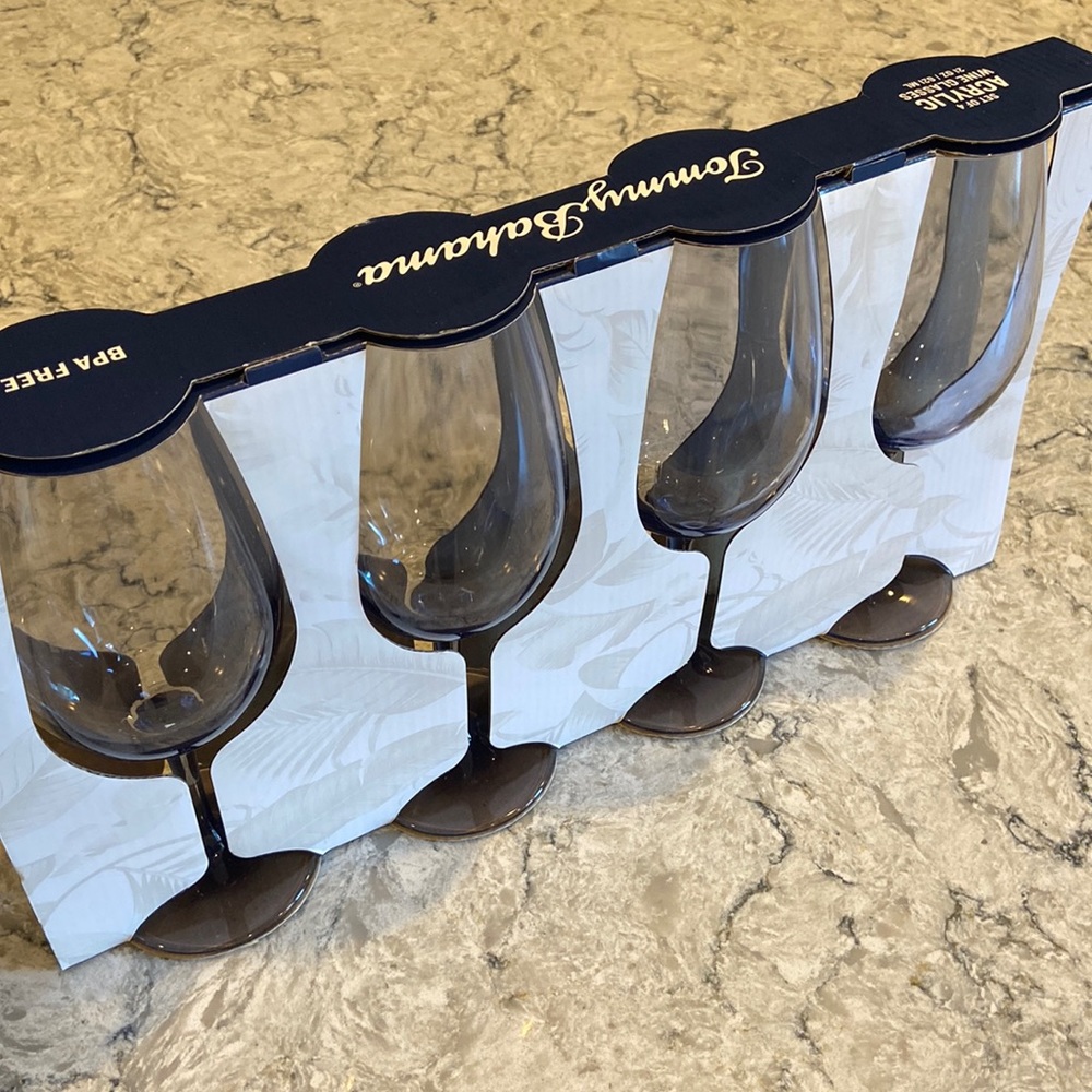 Tommy Bahama Acrylic Wine Glasses